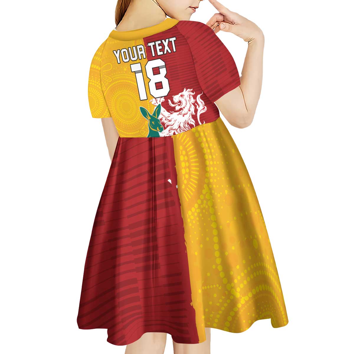 Custom British Lions Australia Kid Short Sleeve Dress Unique Style - Aussie Hoodie