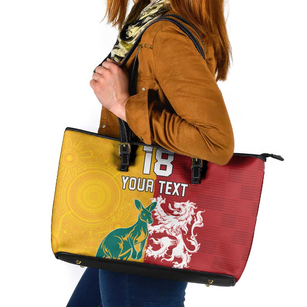 Custom British Lions Australia Leather Tote Bag Unique Style - Aussie Hoodie