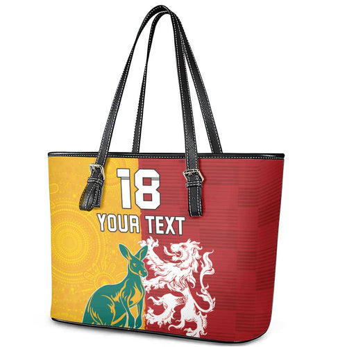 Custom British Lions Australia Leather Tote Bag Unique Style - Aussie Hoodie