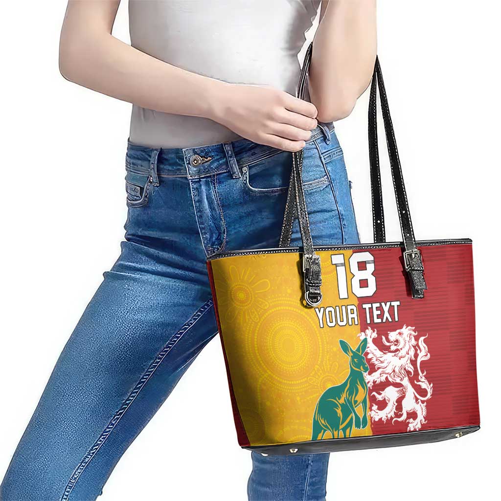 Custom British Lions Australia Leather Tote Bag Unique Style - Aussie Hoodie