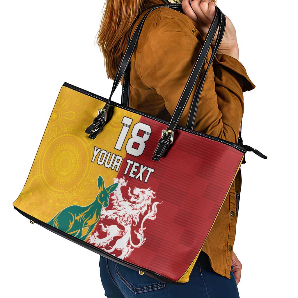 Custom British Lions Australia Leather Tote Bag Unique Style - Aussie Hoodie