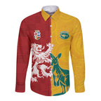 Custom British Lions Australia Long Sleeve Button Shirt Unique Style - Aussie Hoodie