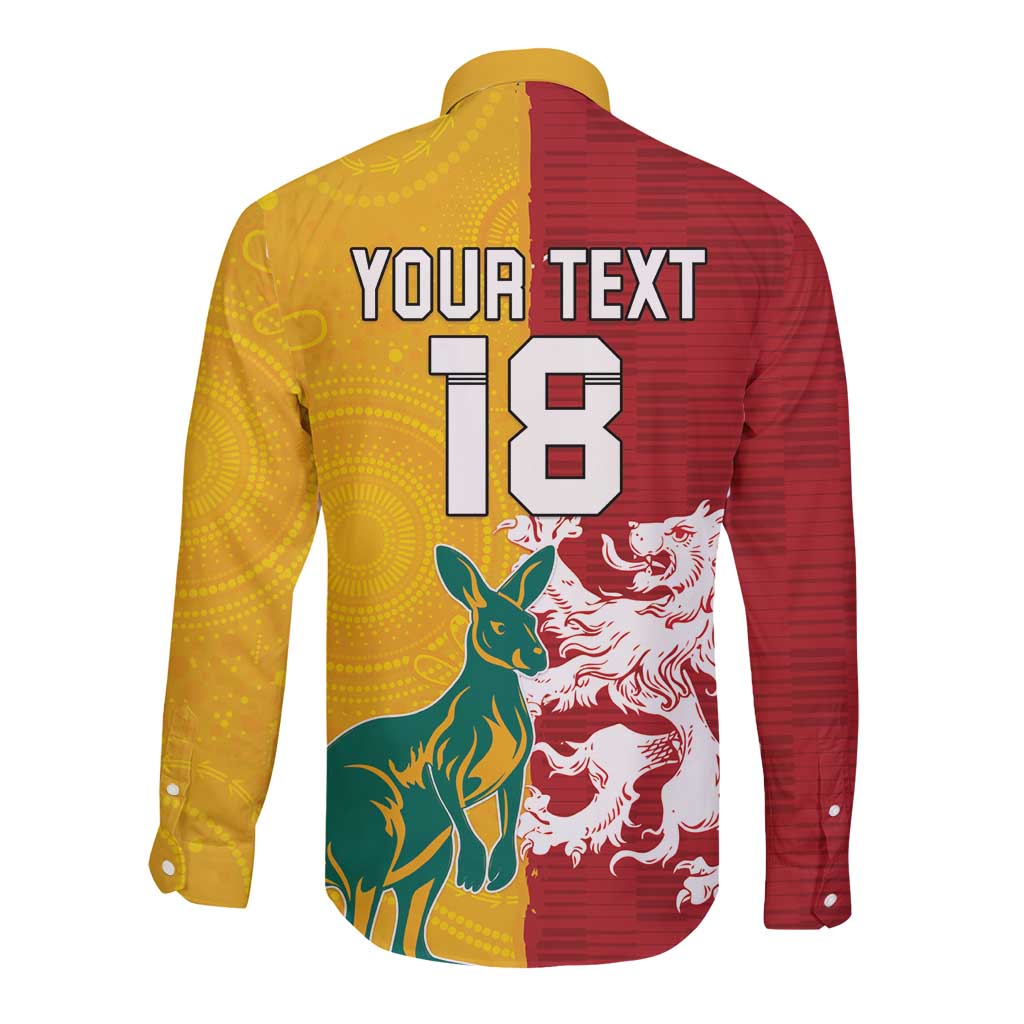 Custom British Lions Australia Long Sleeve Button Shirt Unique Style - Aussie Hoodie