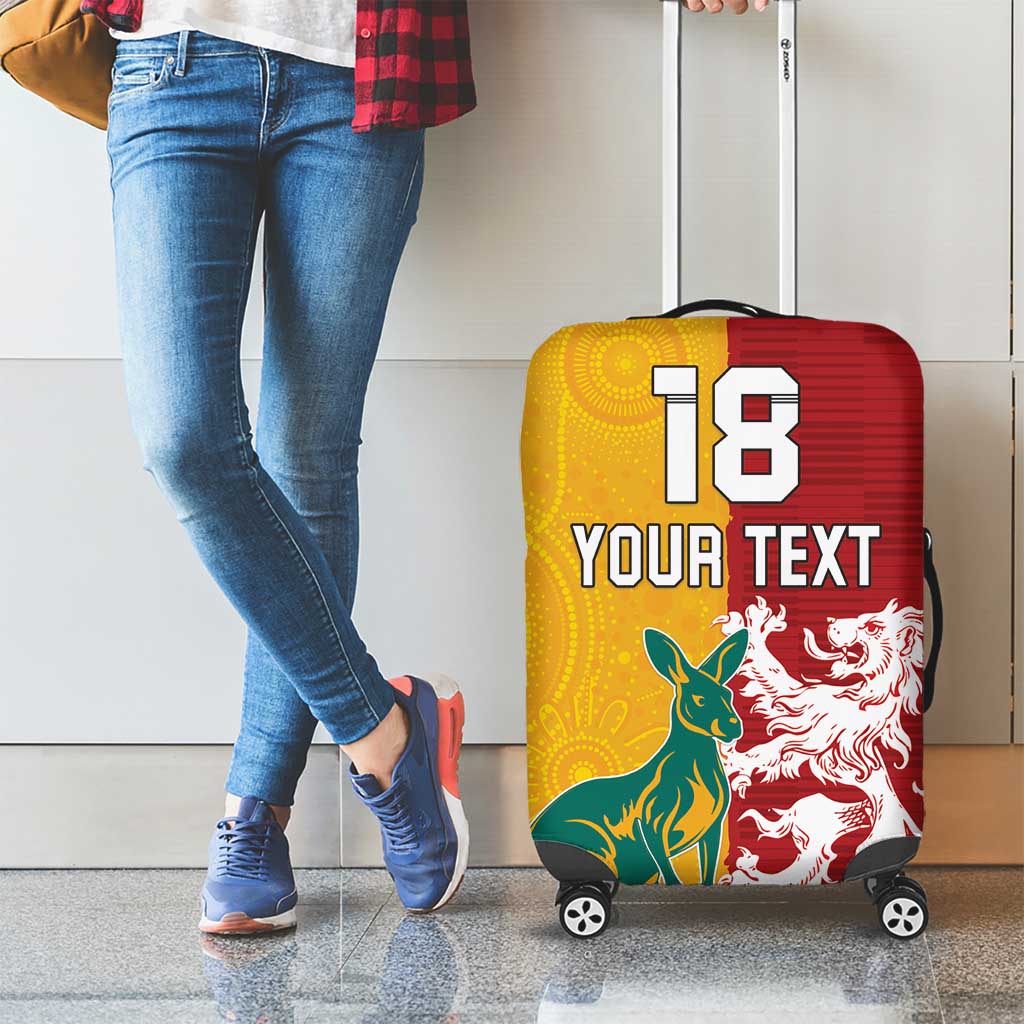 Custom British Lions Australia Luggage Cover Unique Style - Aussie Hoodie