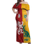 Custom British Lions Australia Off Shoulder Maxi Dress Unique Style - Aussie Hoodie