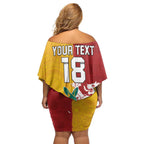 Custom British Lions Australia Off Shoulder Short Dress Unique Style - Aussie Hoodie