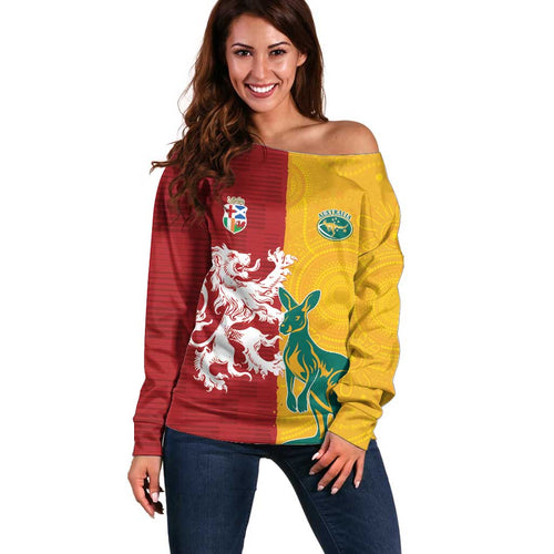 Custom British Lions Australia Off Shoulder Sweater Unique Style - Aussie Hoodie