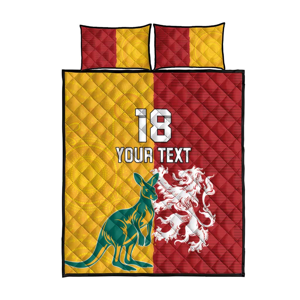 Custom British Lions Australia Quilt Bed Set Unique Style - Aussie Hoodie