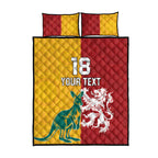 Custom British Lions Australia Quilt Bed Set Unique Style - Aussie Hoodie