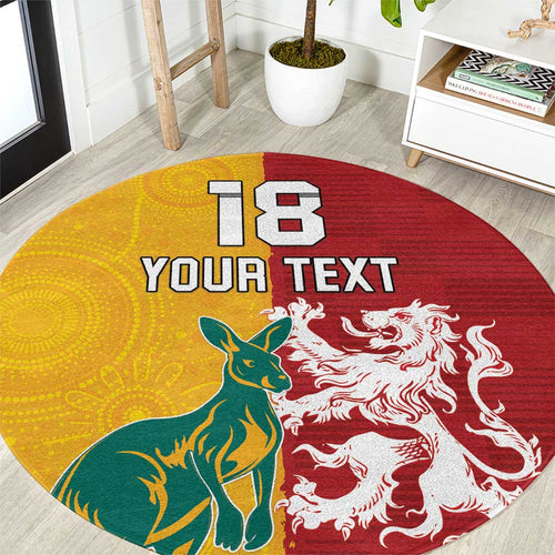 Custom British Lions Australia Round Carpet Unique Style - Aussie Hoodie