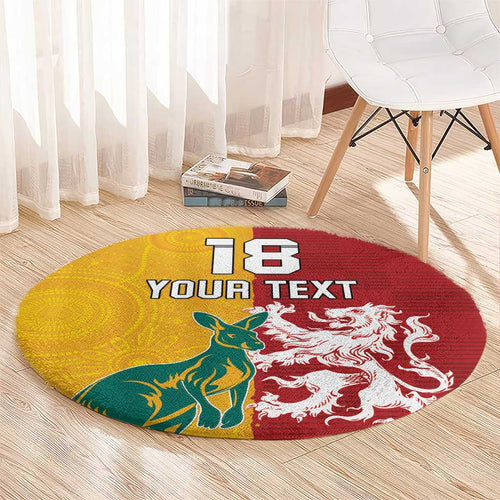 Custom British Lions Australia Round Carpet Unique Style - Aussie Hoodie