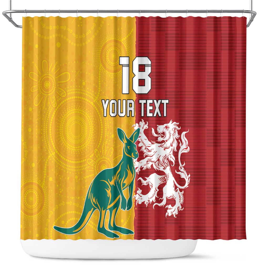 Custom British Lions Australia Shower Curtain Unique Style - Aussie Hoodie
