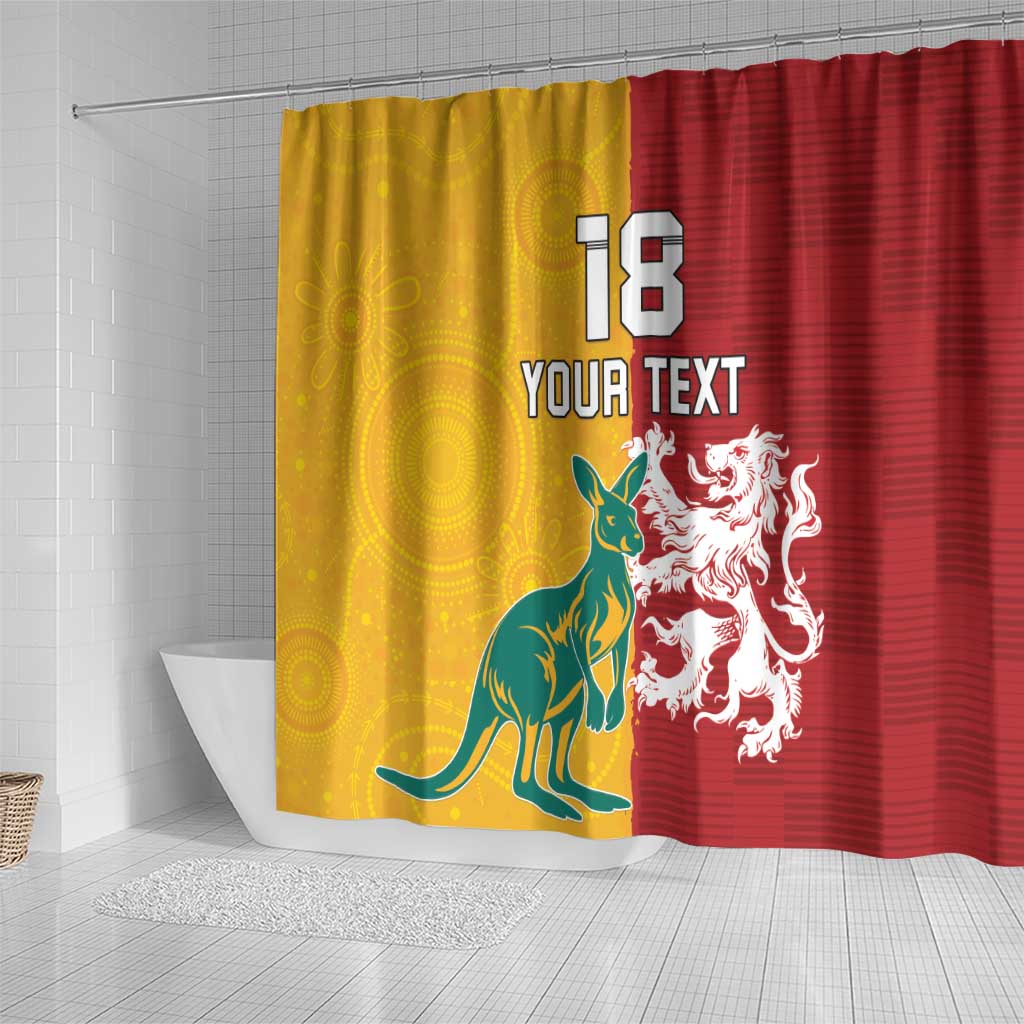 Custom British Lions Australia Shower Curtain Unique Style - Aussie Hoodie