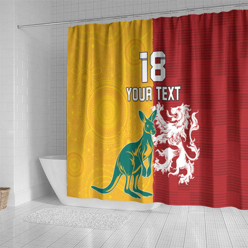 Custom British Lions Australia Shower Curtain Unique Style - Aussie Hoodie