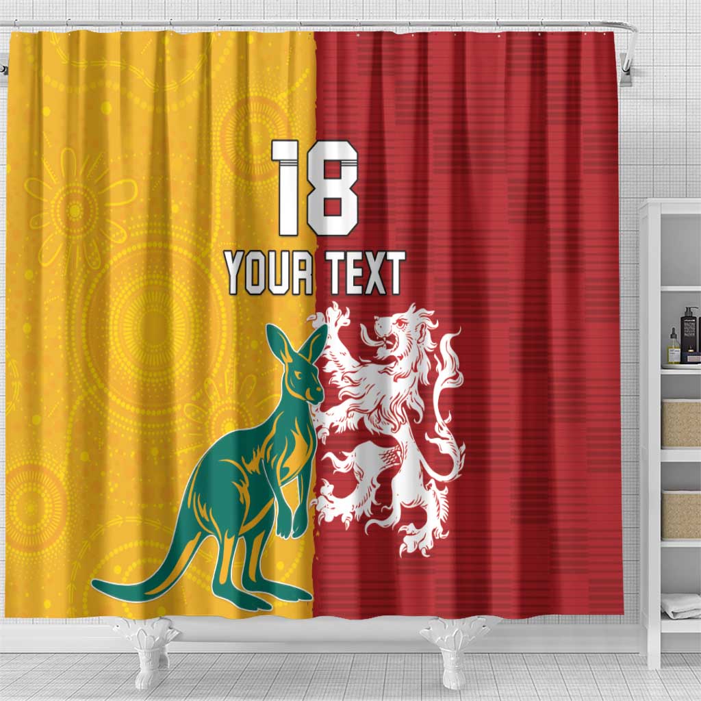 Custom British Lions Australia Shower Curtain Unique Style - Aussie Hoodie