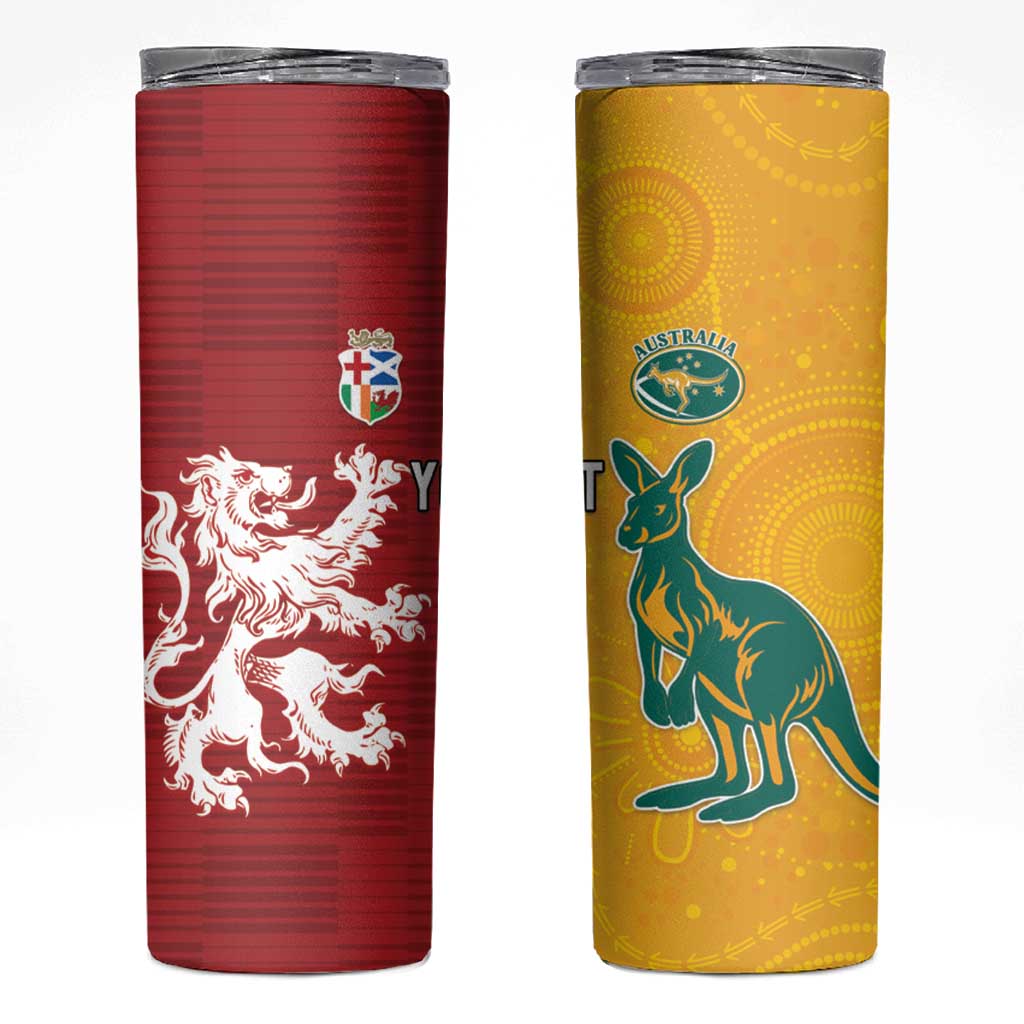 Custom British Lions Australia Skinny Tumbler Unique Style - Aussie Hoodie