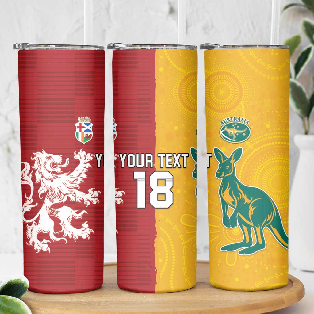 Custom British Lions Australia Skinny Tumbler Unique Style - Aussie Hoodie