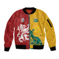 Custom British Lions Australia Sleeve Zip Bomber Jacket Unique Style - Aussie Hoodie