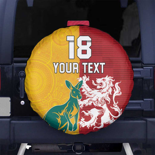 Custom British Lions Australia Spare Tire Cover Unique Style - Aussie Hoodie