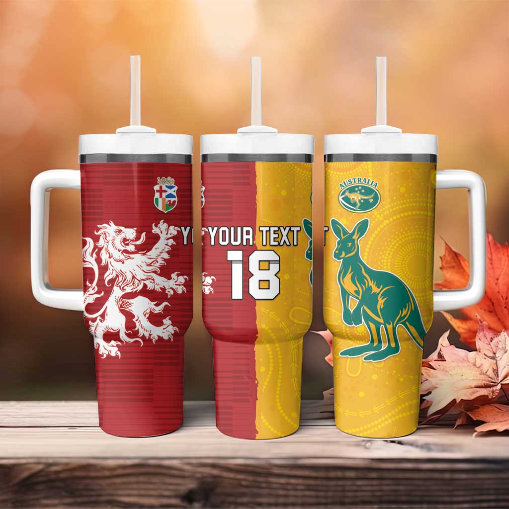 Custom British Lions Australia Tumbler With Handle Unique Style - Aussie Hoodie
