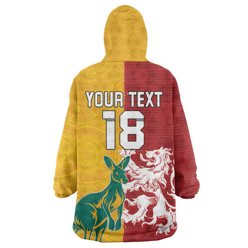 Custom British Lions Australia Wearable Blanket Hoodie Unique Style - Aussie Hoodie