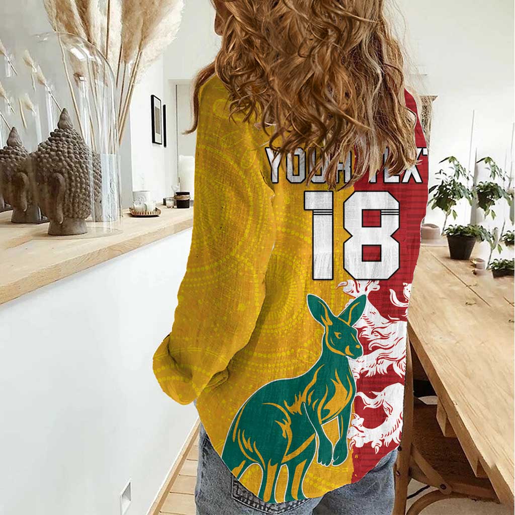 Custom British Lions Australia Women Casual Shirt Unique Style - Aussie Hoodie
