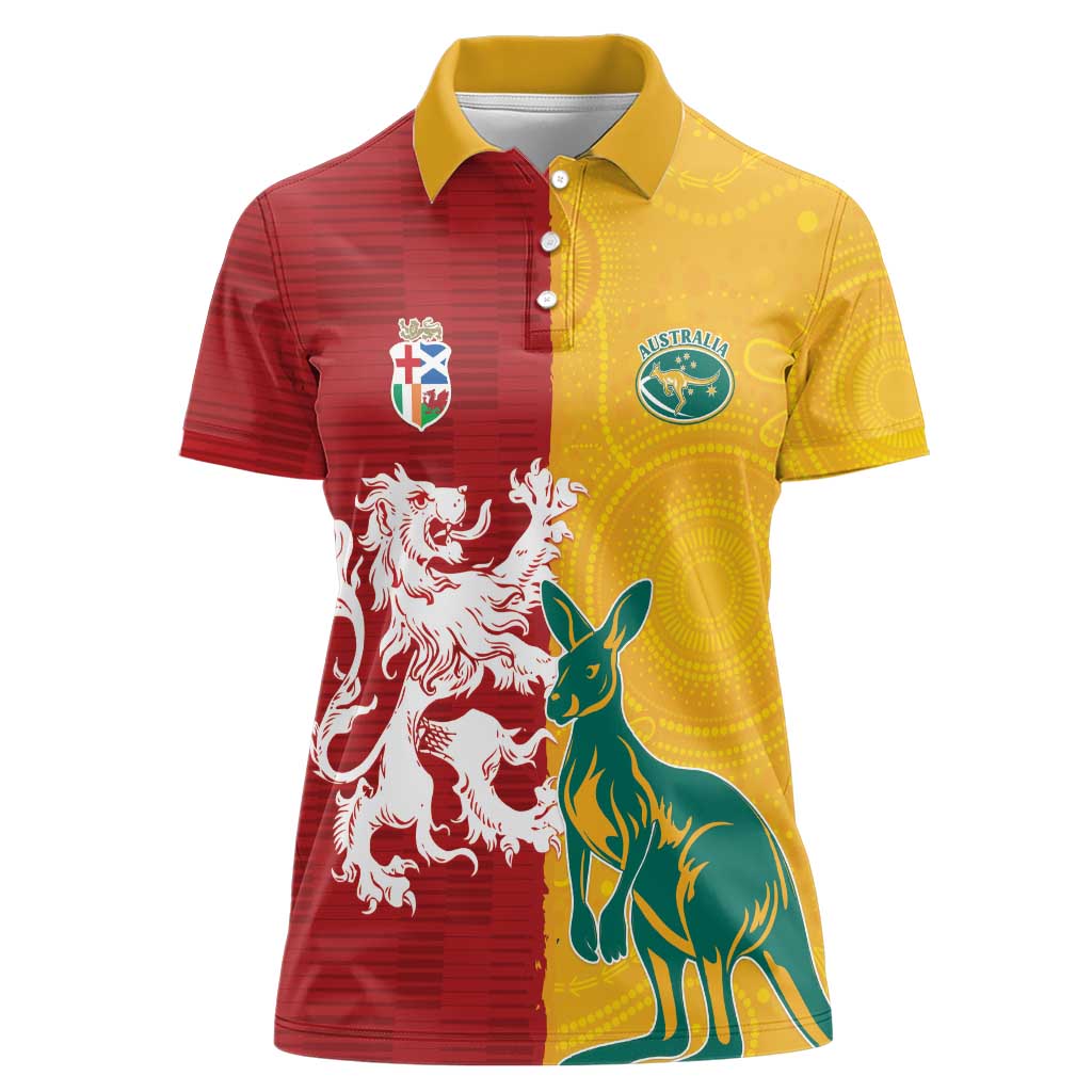Custom British Lions Australia Women Polo Shirt Unique Style - Aussie Hoodie