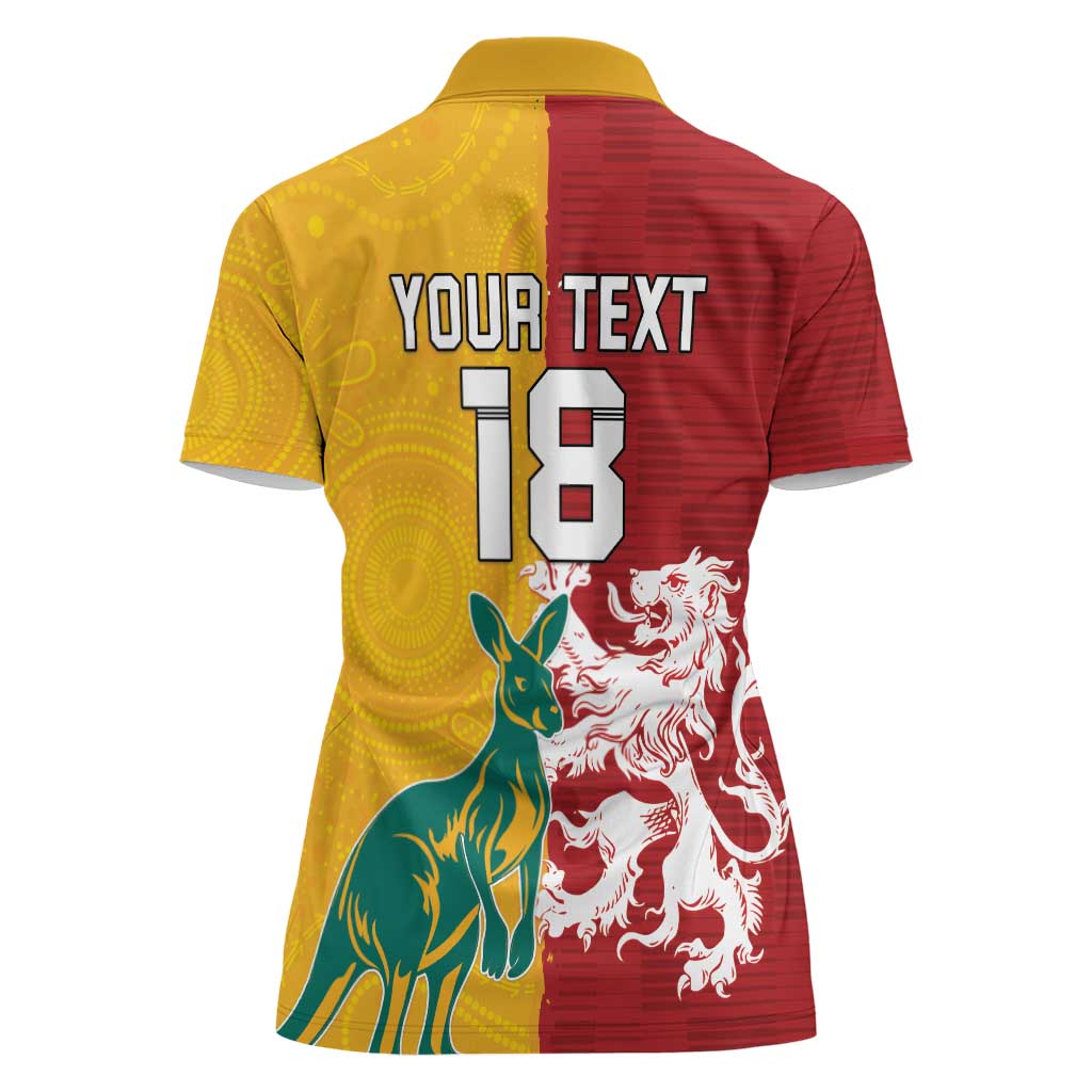 Custom British Lions Australia Women Polo Shirt Unique Style - Aussie Hoodie