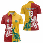 Custom British Lions Australia Women Polo Shirt Unique Style - Aussie Hoodie