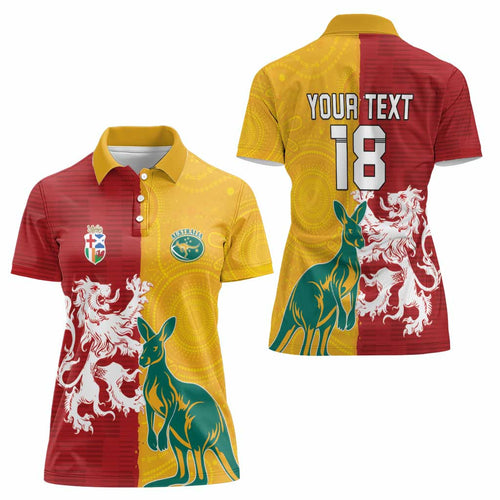 Custom British Lions Australia Women Polo Shirt Unique Style - Aussie Hoodie