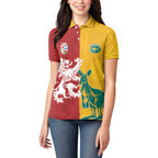 Custom British Lions Australia Women Polo Shirt Unique Style - Aussie Hoodie