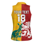 Custom British Lions Australia Women Sleeveless Polo Shirt Unique Style - Aussie Hoodie