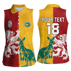 Custom British Lions Australia Women Sleeveless Polo Shirt Unique Style - Aussie Hoodie