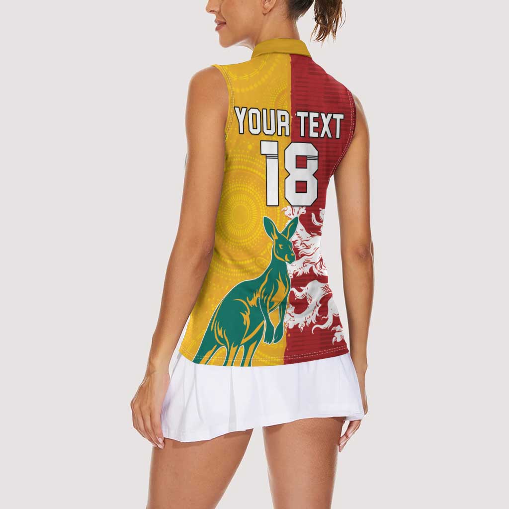 Custom British Lions Australia Women Sleeveless Polo Shirt Unique Style - Aussie Hoodie