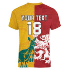 Custom British Lions Australia Women V-Neck T-Shirt Unique Style - Aussie Hoodie