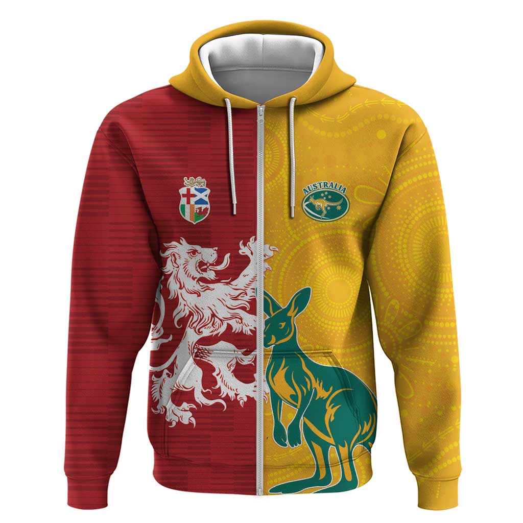 Custom British Lions Australia Zip Hoodie Unique Style - Aussie Hoodie