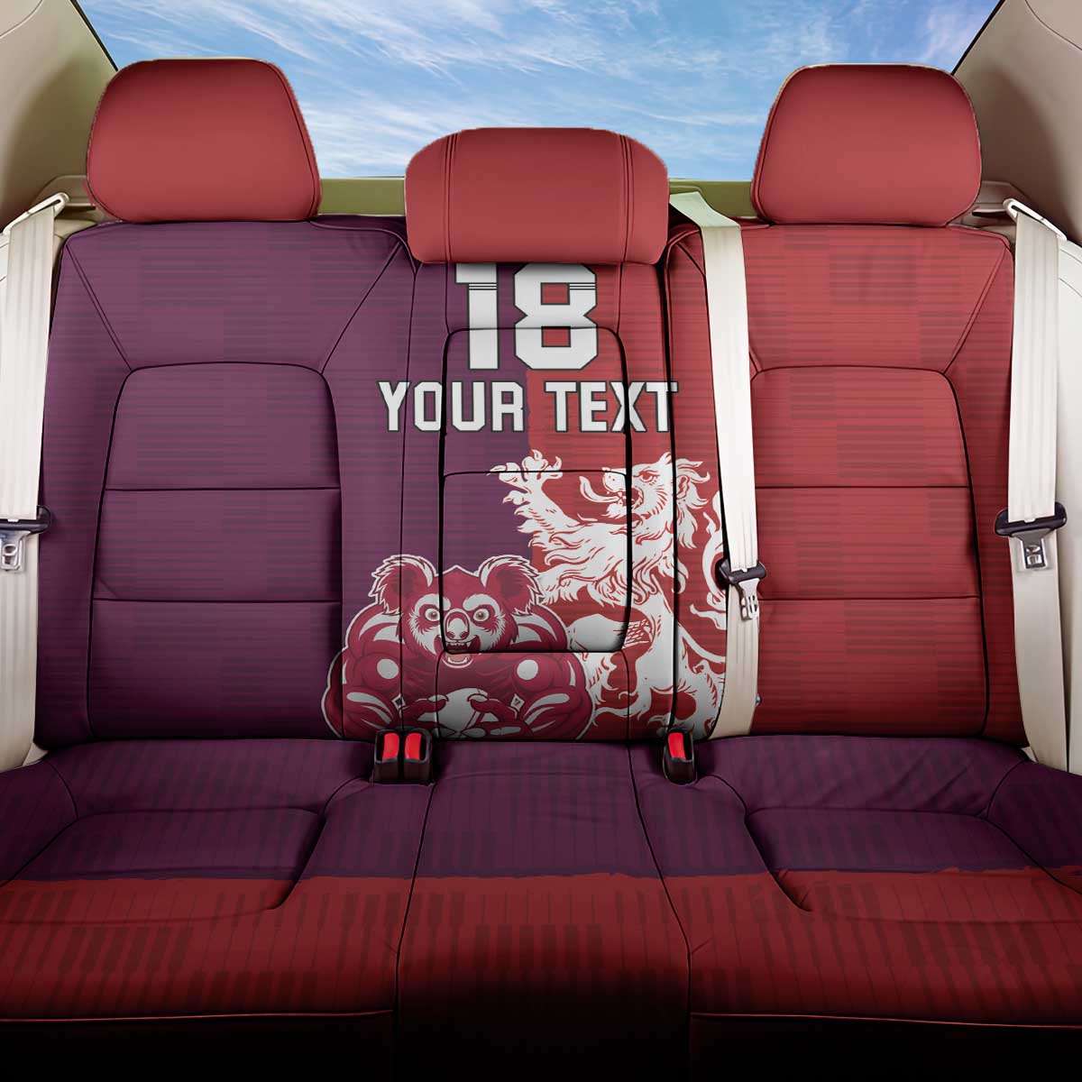 Custom British Lions Brumbies Back Car Seat Cover Unique Style - Aussie Hoodie