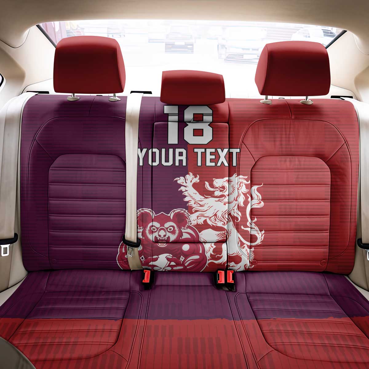 Custom British Lions Brumbies Back Car Seat Cover Unique Style - Aussie Hoodie