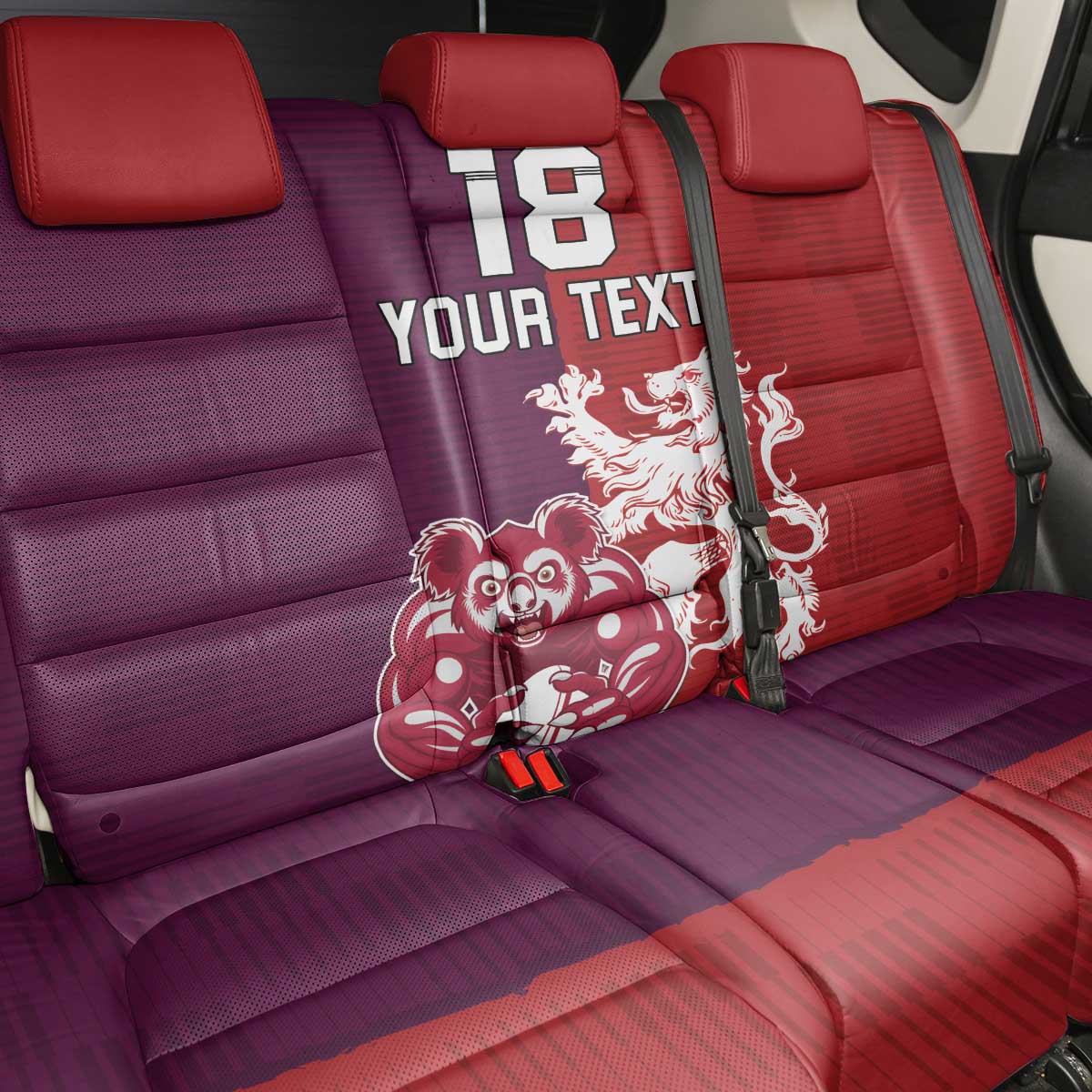 Custom British Lions Brumbies Back Car Seat Cover Unique Style - Aussie Hoodie