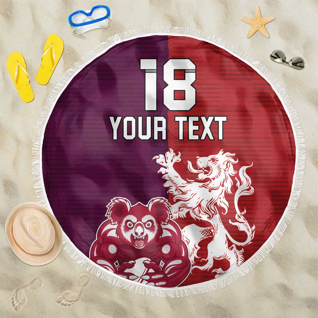 Custom British Lions Brumbies Beach Blanket Unique Style - Aussie Hoodie