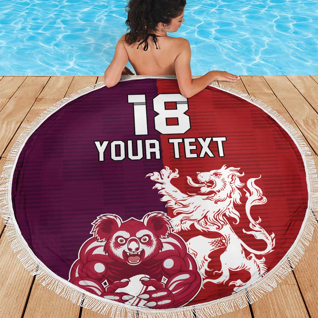 Custom British Lions Brumbies Beach Blanket Unique Style - Aussie Hoodie