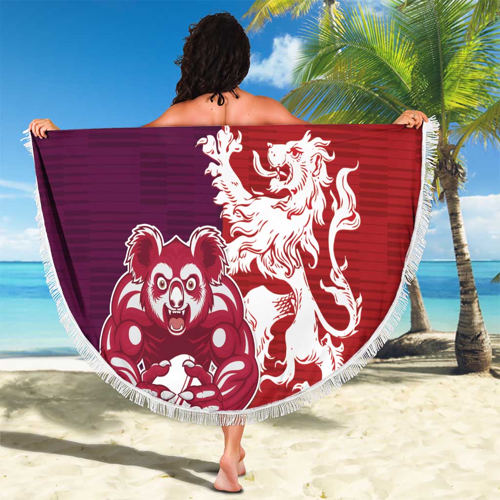 Custom British Lions Brumbies Beach Blanket Unique Style - Aussie Hoodie