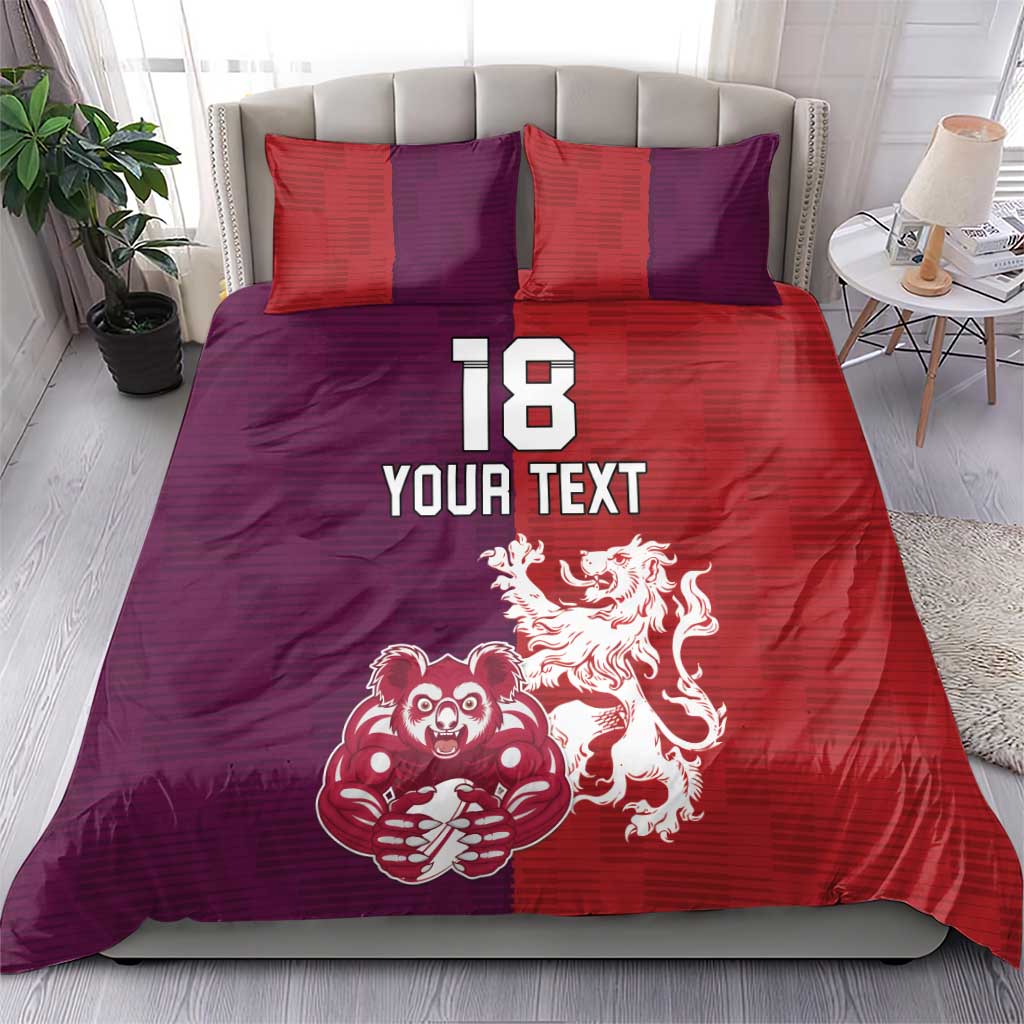 Custom British Lions Brumbies Bedding Set Unique Style - Aussie Hoodie