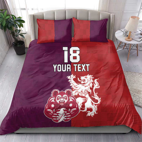 Custom British Lions Brumbies Bedding Set Unique Style - Aussie Hoodie