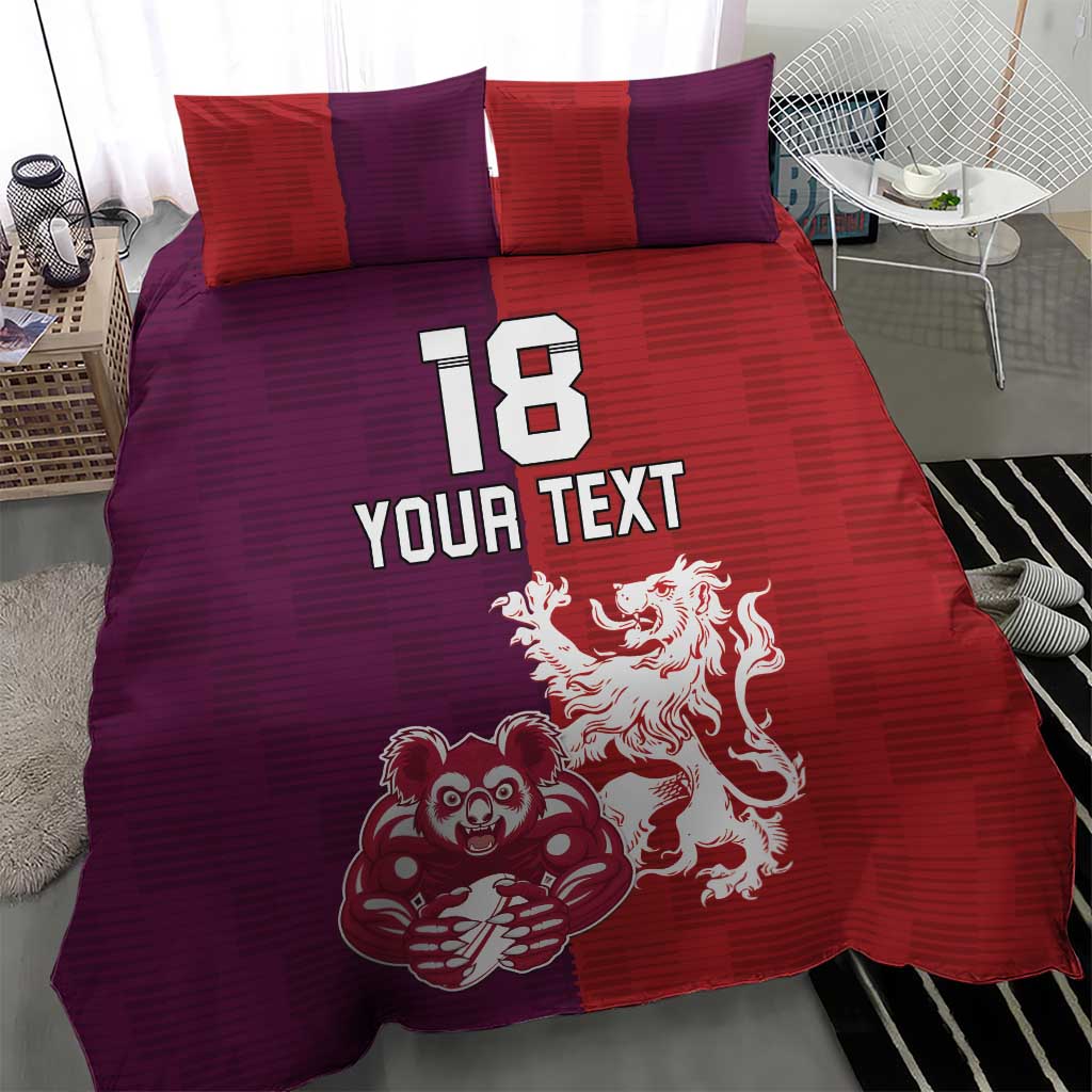 Custom British Lions Brumbies Bedding Set Unique Style - Aussie Hoodie