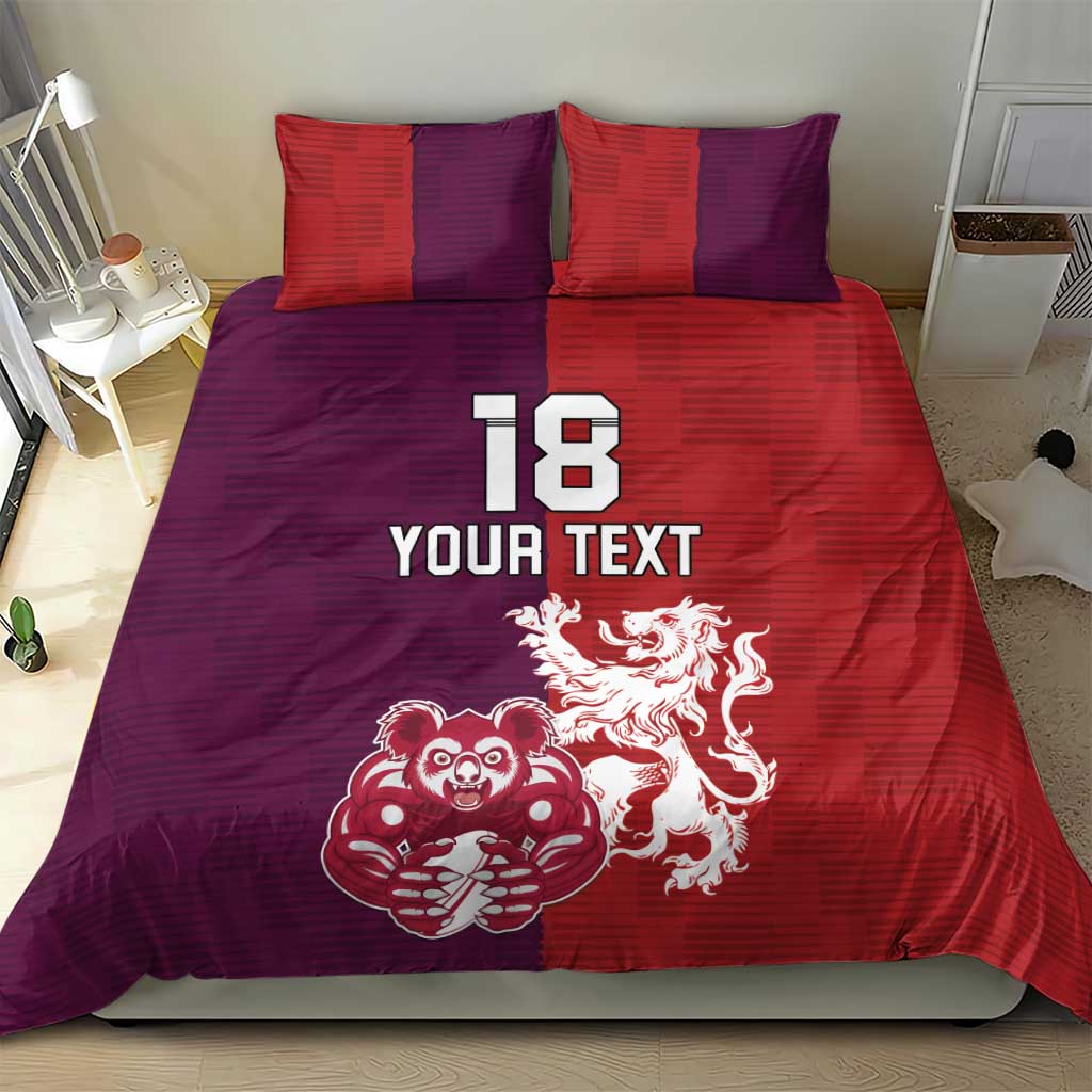 Custom British Lions Brumbies Bedding Set Unique Style - Aussie Hoodie