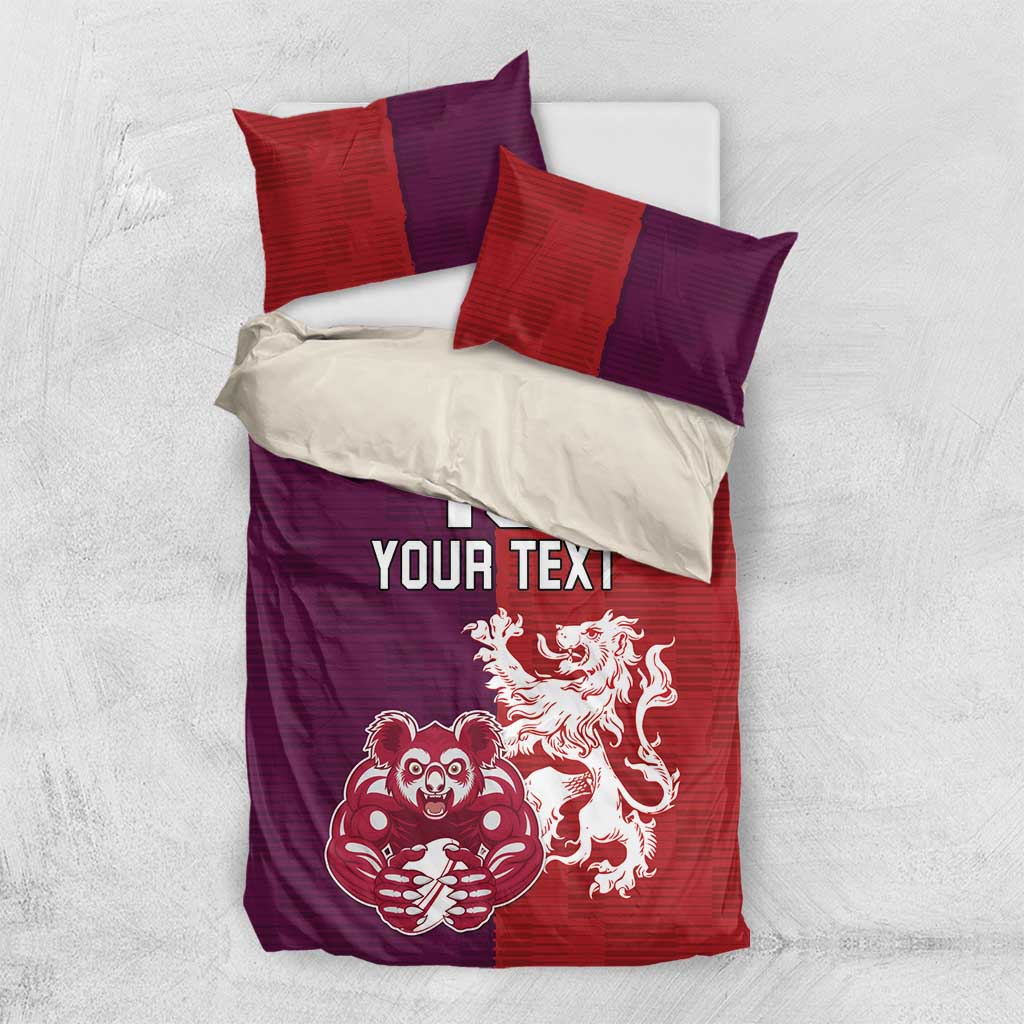 Custom British Lions Brumbies Bedding Set Unique Style - Aussie Hoodie