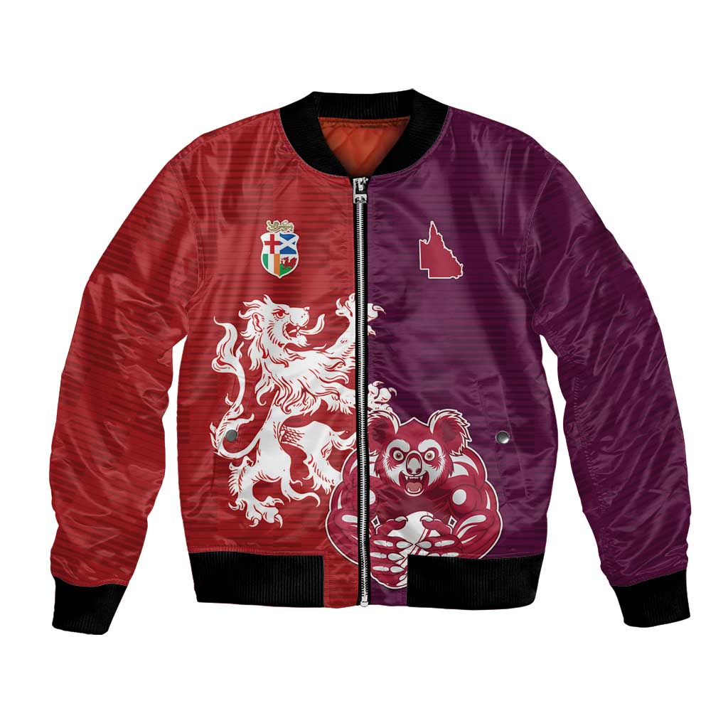 Custom British Lions Brumbies Bomber Jacket Unique Style - Aussie Hoodie