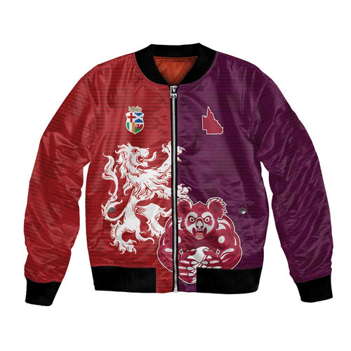 Custom British Lions Brumbies Bomber Jacket Unique Style - Aussie Hoodie
