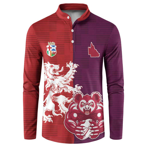 Custom British Lions Brumbies Button Sweatshirt Unique Style - Aussie Hoodie